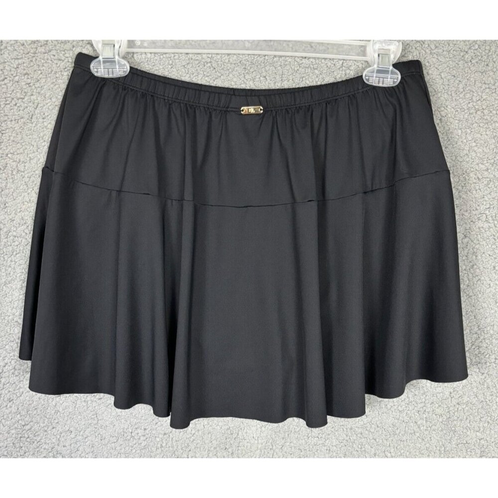 Lauren Ralph Lauren Women's Shaping Fit Swim Skirt Bottom Black 18W New With Tag - Picture 4 of 8